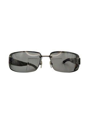 Gucci Vintage Rectangle Sunglasses Black Frame Tinted Lenses